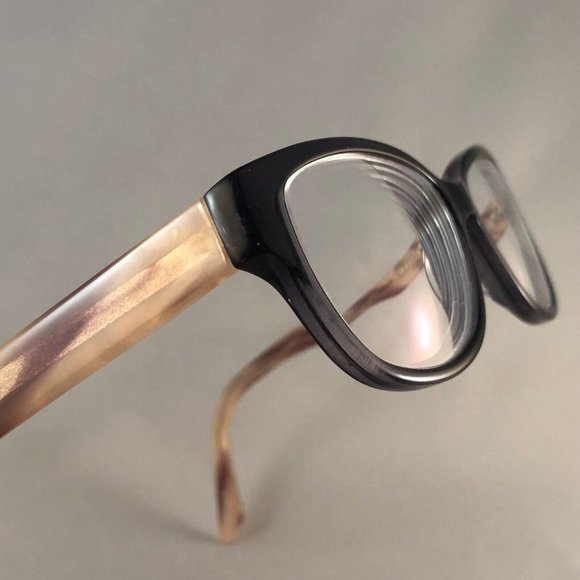 Roberto Cabras RB 701 HV2 HM Eyeglass Frame Black Brown Tan Flex Clear 52-14-140 - Picture 2 of 12